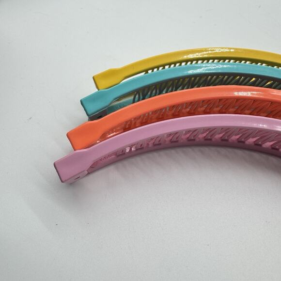 Vintage Neon Banana Hair Clips 80s/90s 5” 6”Lot Of 5 - Picture 4 of 4